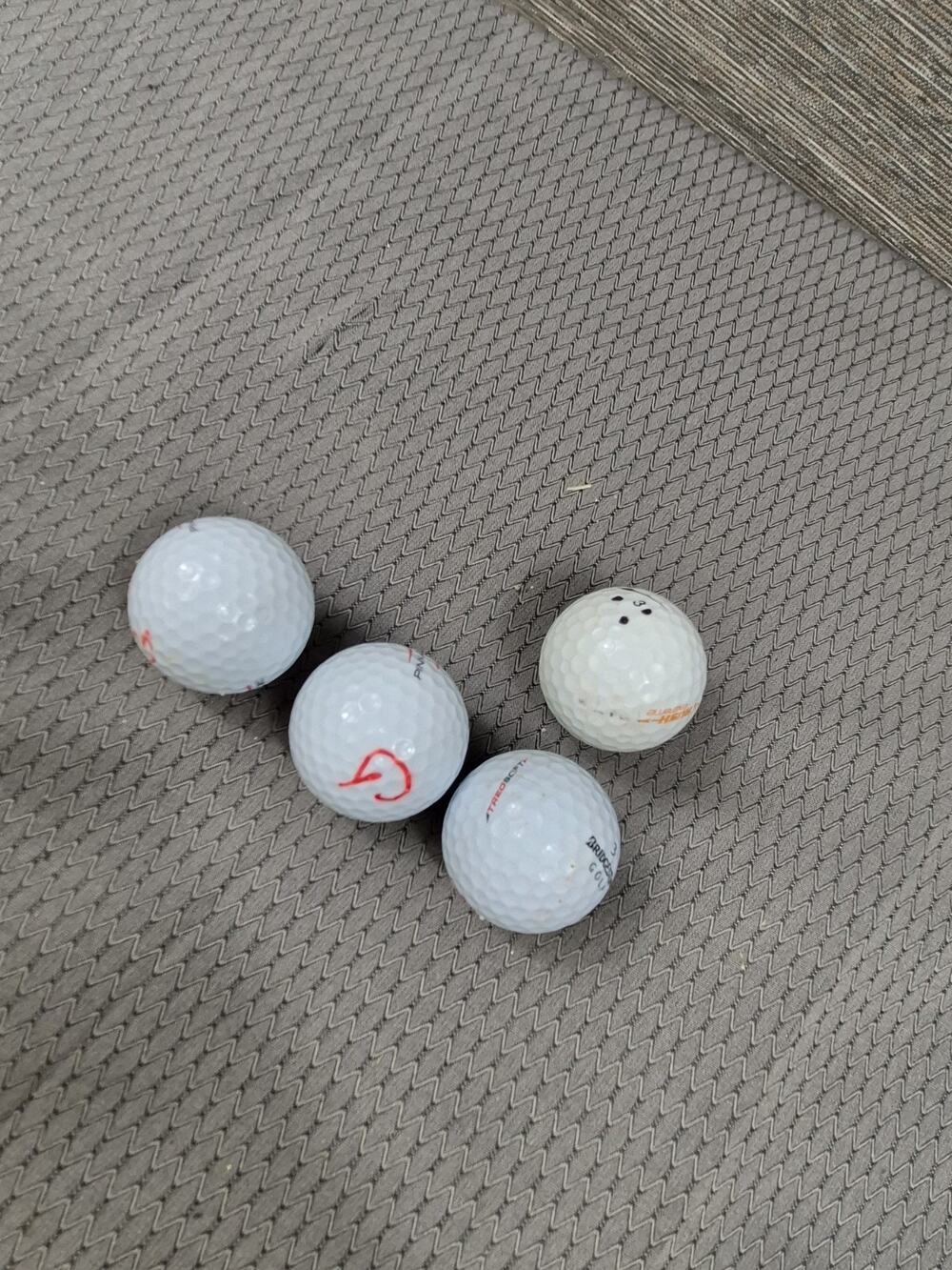 4 Mix Used Golf Balls Near Mint Recycled Balls